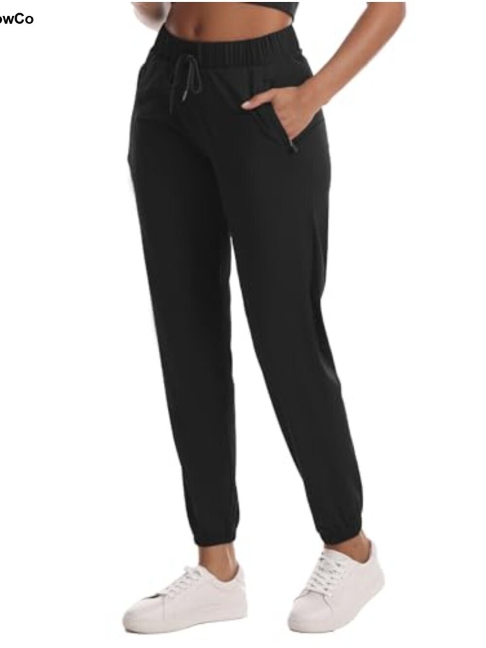Women's High-Stretch Workout Joggers Zipper Pockets